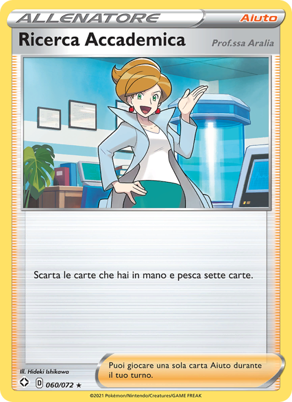 Ricerca Accademica 060/195 — Destino Splendente (Italian Pokémon TCG card)
