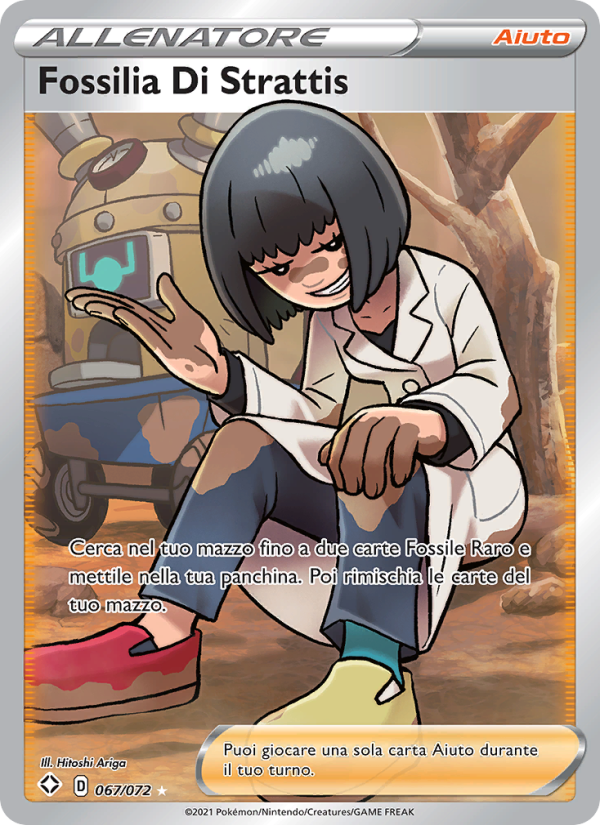 Fossilia Di Strattis 067/195 — Destino Splendente (Italian Pokémon TCG card)