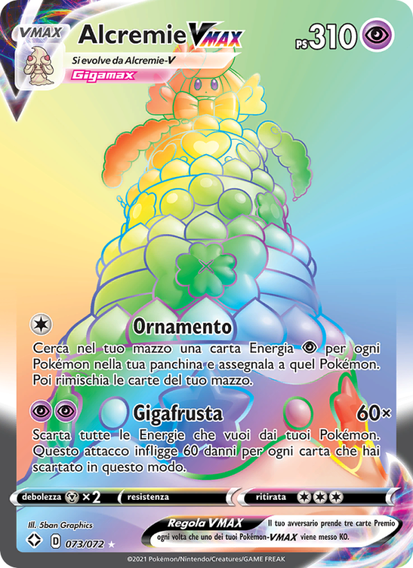 Alcremie VMAX 073/195 — Destino Splendente (Italian Pokémon TCG card)