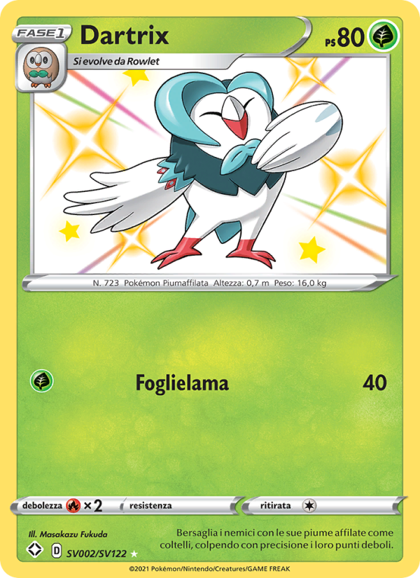 Dartrix SV002 — Destino Splendente (Italian Pokémon TCG card)