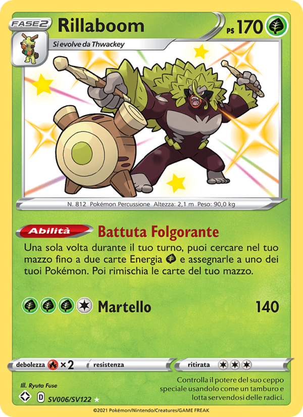 Rillaboom SV006 — Destino Splendente (Italian Pokémon TCG card)