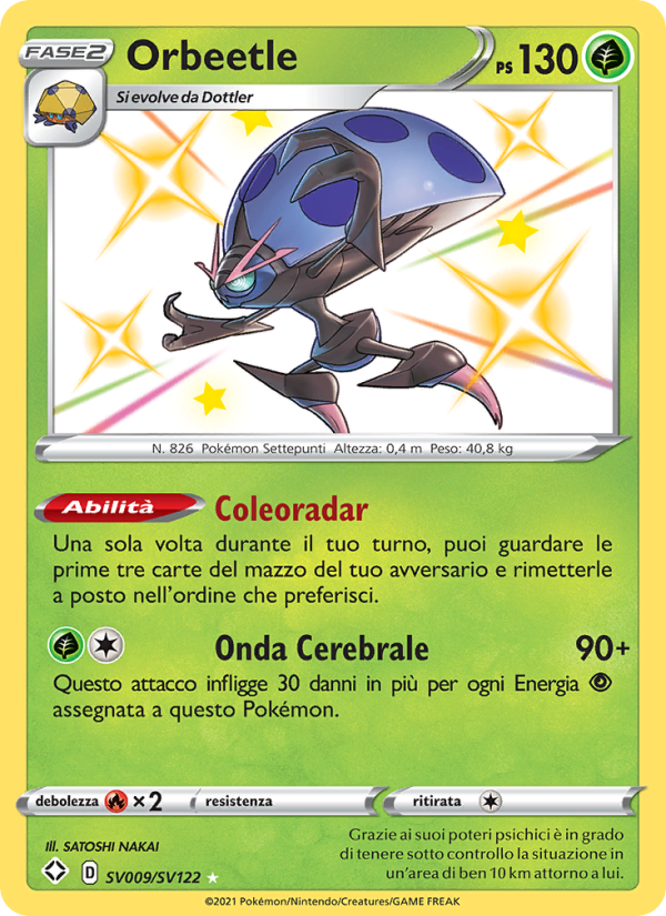 Orbeetle SV009 — Destino Splendente (Italian Pokémon TCG card)