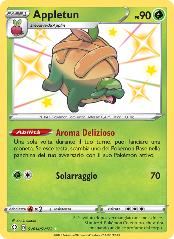 Appletun SV014 — Destino Splendente (Italian Pokémon TCG card)