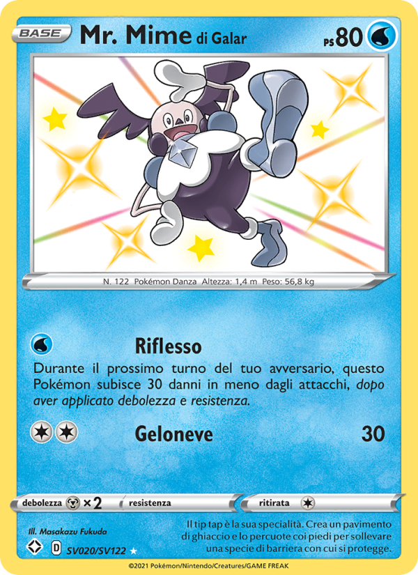Mr. Mime di Galar SV020 — Destino Splendente (Italian Pokémon TCG card)