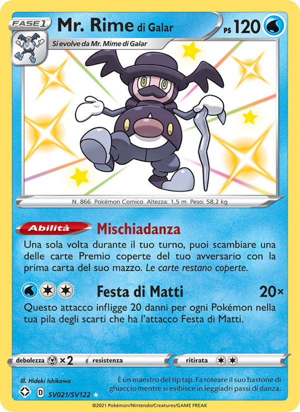 Mr. Rime di Galar SV021 — Destino Splendente (Italian Pokémon TCG card)