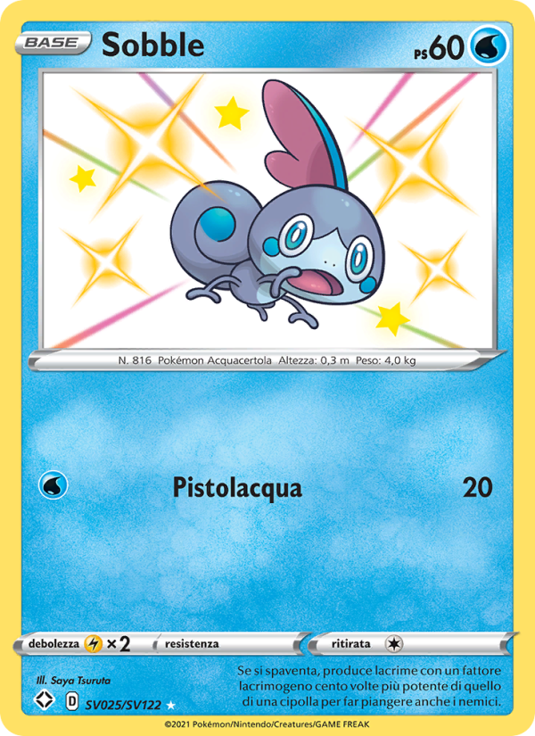 Sobble SV025 — Destino Splendente (Italian Pokémon TCG card)