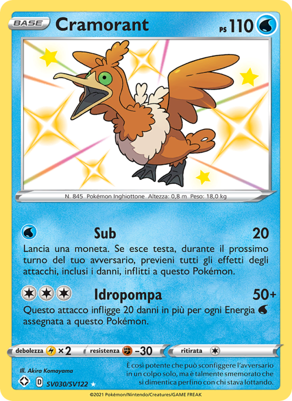 Cramorant SV030 — Destino Splendente (Italian Pokémon TCG card)
