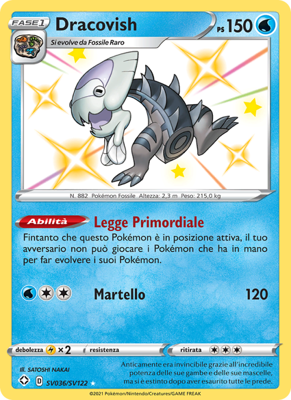 Dracovish SV036 — Destino Splendente (Italian Pokémon TCG card)