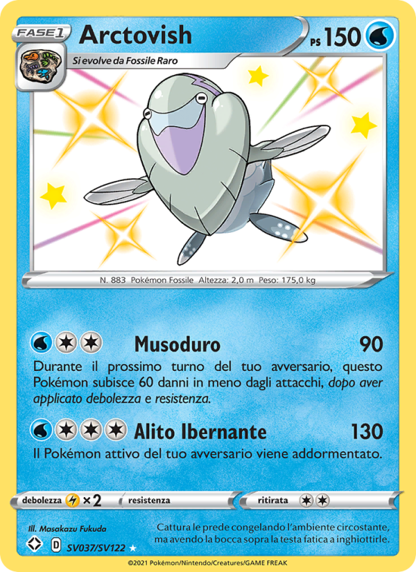 Arctovish SV037 — Destino Splendente (Italian Pokémon TCG card)