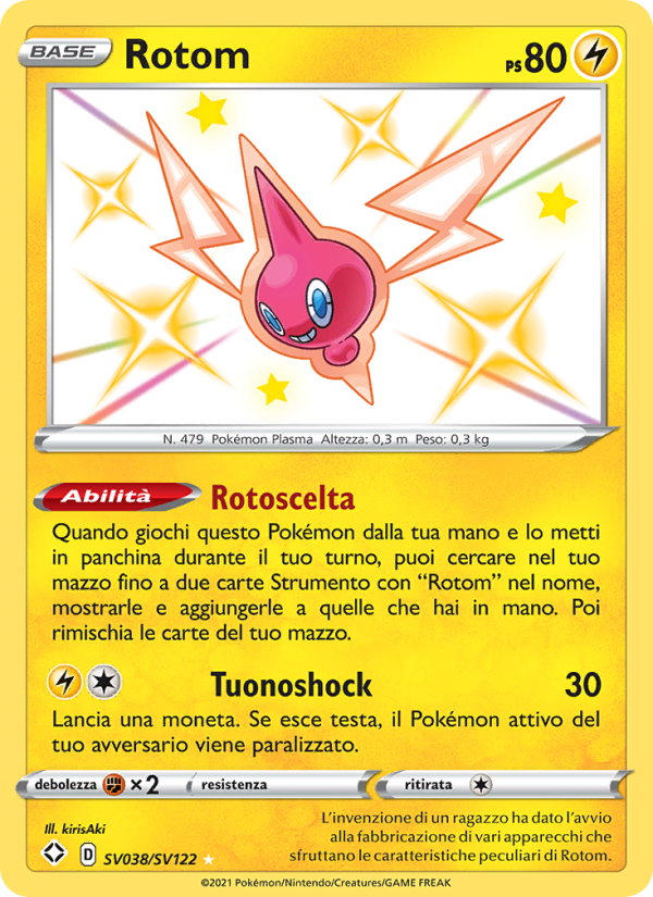 Rotom SV038 — Destino Splendente (Italian Pokémon TCG card)