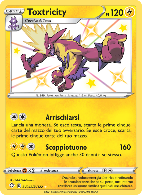 Toxtricity SV042 — Destino Splendente (Italian Pokémon TCG card)