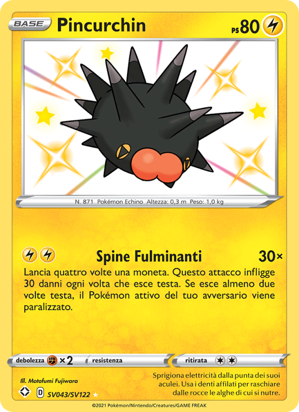 Pincurchin SV043 — Destino Splendente (Italian Pokémon TCG card)