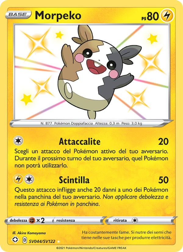 Morpeko SV044 — Destino Splendente (Italian Pokémon TCG card)