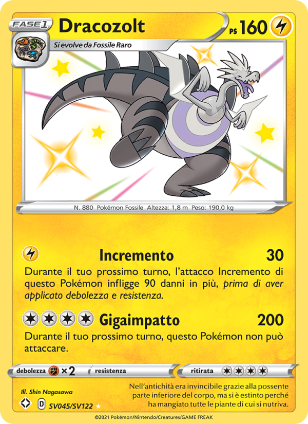 Dracozolt SV045 — Destino Splendente (Italian Pokémon TCG card)