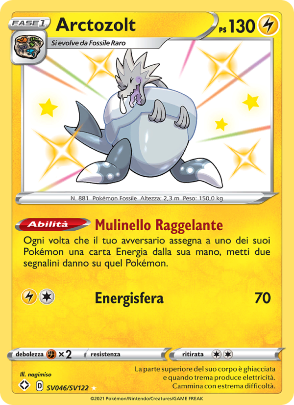 Arctozolt SV046 — Destino Splendente (Italian Pokémon TCG card)