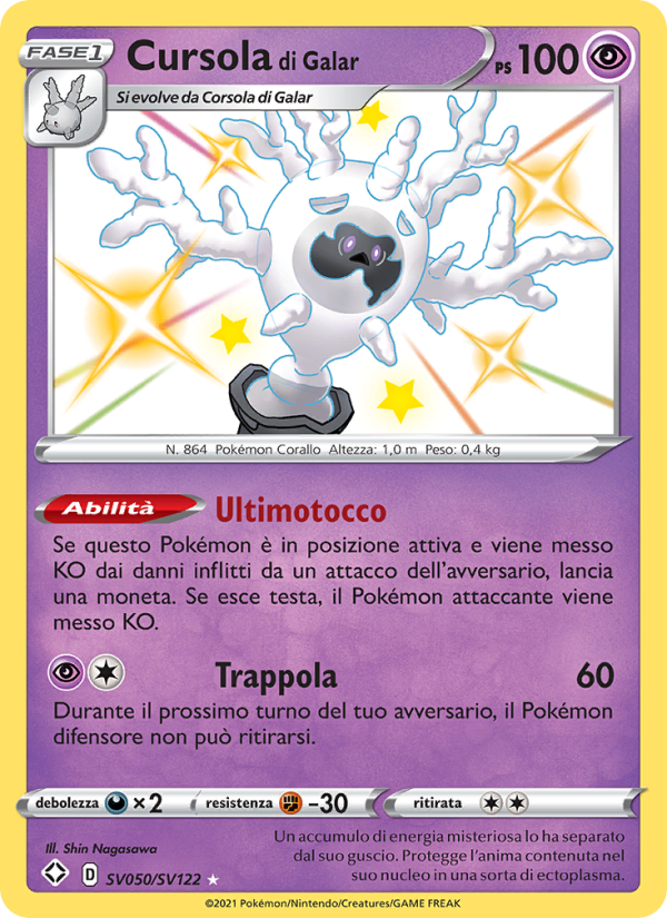 Cursola di Galar SV050 — Destino Splendente (Italian Pokémon TCG card)
