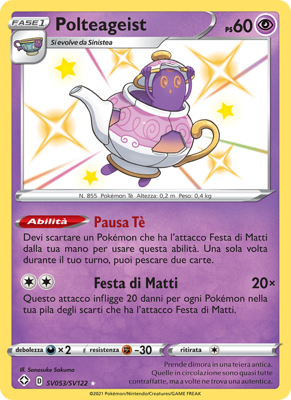 Polteageist SV053 — Destino Splendente (Italian Pokémon TCG card)