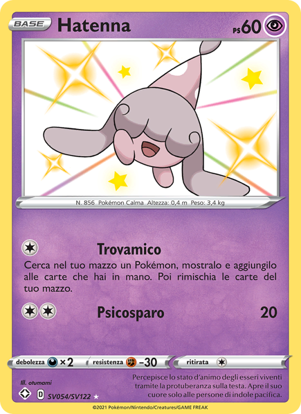 Hatenna SV054 — Destino Splendente (Italian Pokémon TCG card)