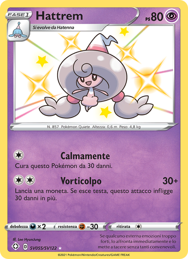 Hattrem SV055 — Destino Splendente (Italian Pokémon TCG card)