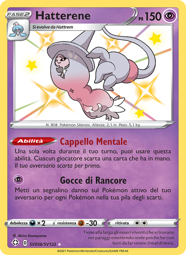 Hatterene SV056 — Destino Splendente (Italian Pokémon TCG card)