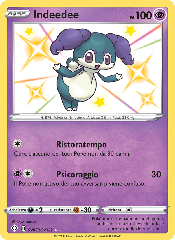 Indeedee SV059 — Destino Splendente (Italian Pokémon TCG card)