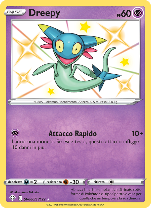 Dreepy SV060 — Destino Splendente (Italian Pokémon TCG card)