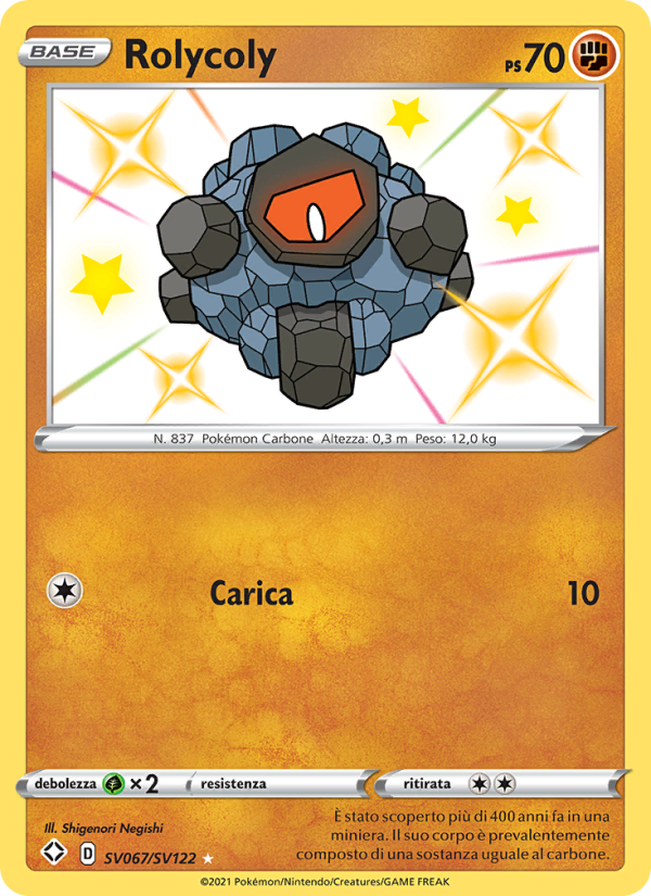 Rolycoly SV067 — Destino Splendente (Italian Pokémon TCG card)