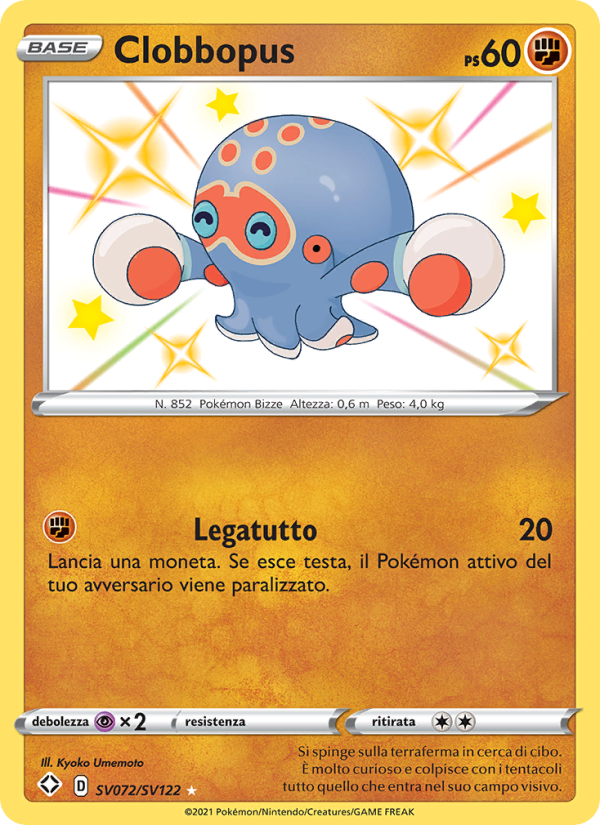 Clobbopus SV072 — Destino Splendente (Italian Pokémon TCG card)