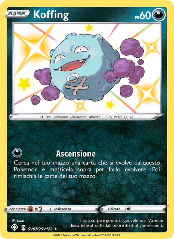Koffing SV076 — Destino Splendente (Italian Pokémon TCG card)