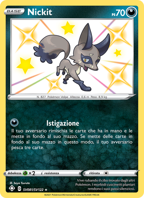 Nickit SV081 — Destino Splendente (Italian Pokémon TCG card)