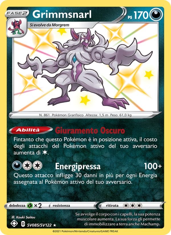 Grimmsnarl SV085 — Destino Splendente (Italian Pokémon TCG card)