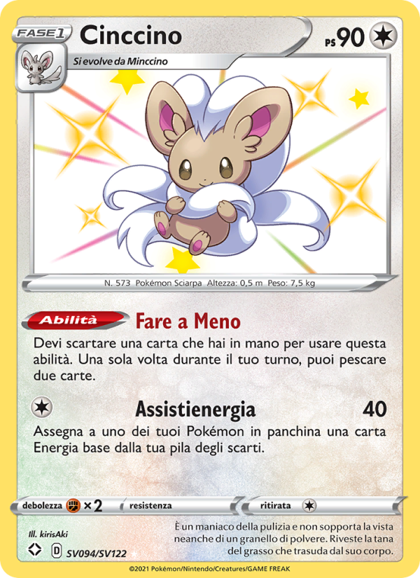 Cinccino SV094 — Destino Splendente (Italian Pokémon TCG card)