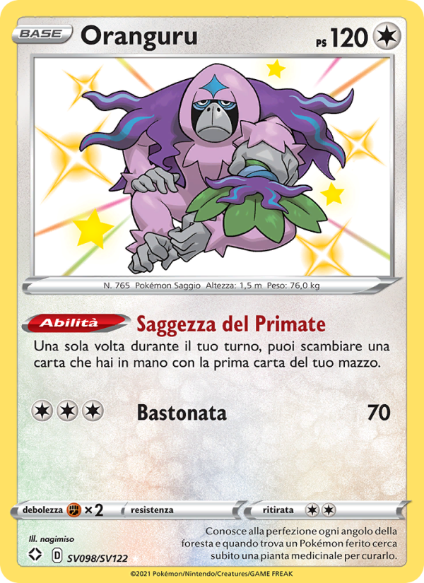 Oranguru SV098 — Destino Splendente (Italian Pokémon TCG card)