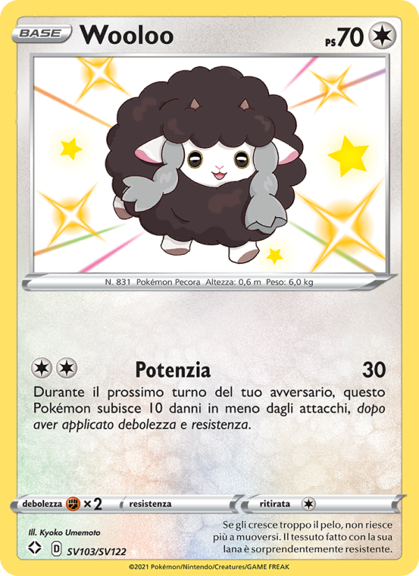 Wooloo SV103 — Destino Splendente (Italian Pokémon TCG card)