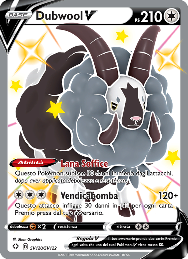 Dubwool V SV120 — Destino Splendente (Italian Pokémon TCG card)