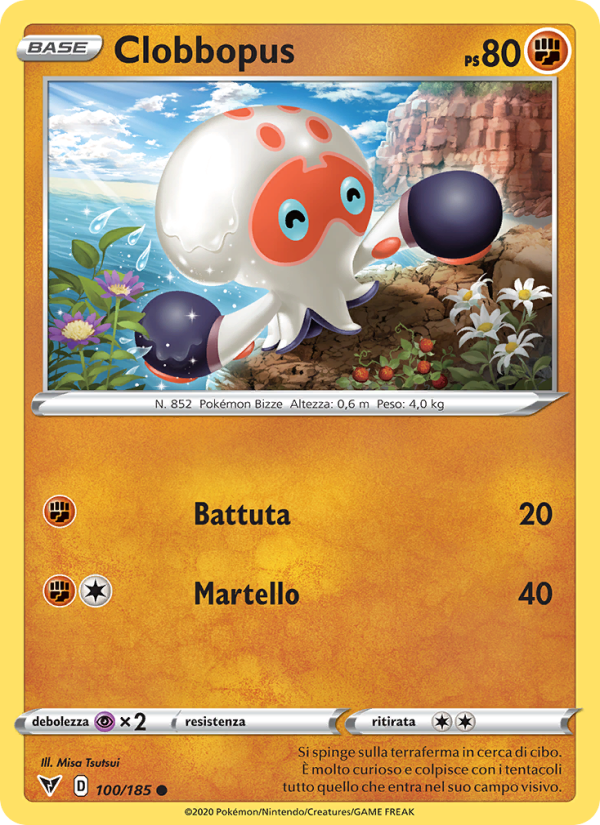 Clobbopus 100/203 — Voltaggio Sfolgorante (Italian Pokémon TCG card)