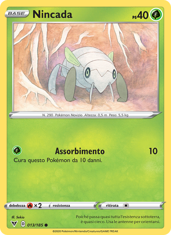 Nincada 013/203 — Voltaggio Sfolgorante (Italian Pokémon TCG card)
