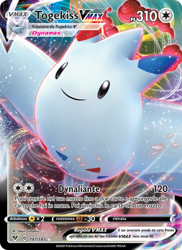 Togekiss VMAX 141/203 — Voltaggio Sfolgorante (Italian Pokémon TCG card)
