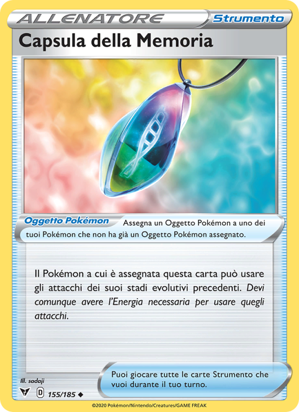 Capsula della Memoria 155/203 — Voltaggio Sfolgorante (Italian Pokémon TCG card)
