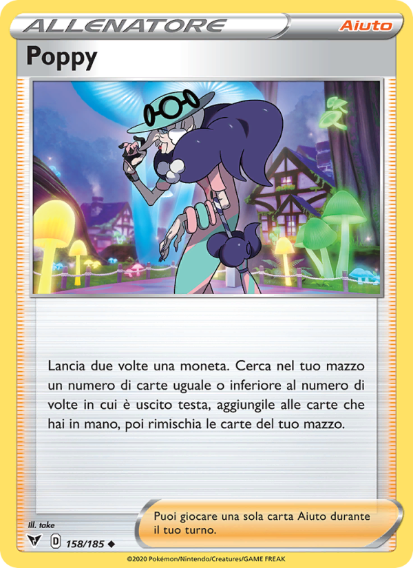 Poppy 158/203 — Voltaggio Sfolgorante (Italian Pokémon TCG card)