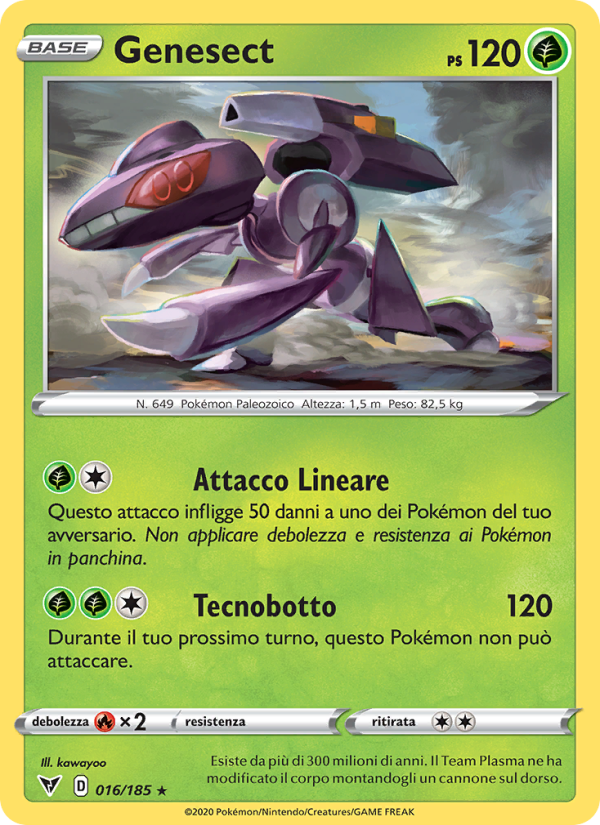 Genesect 016/203 — Voltaggio Sfolgorante (Italian Pokémon TCG card)