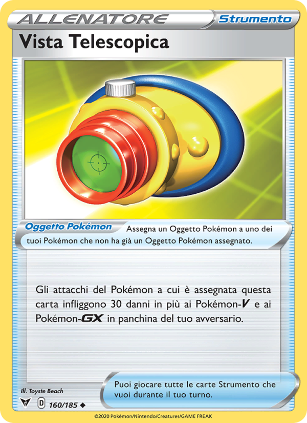 Vista Telescopica 160/203 — Voltaggio Sfolgorante (Italian Pokémon TCG card)