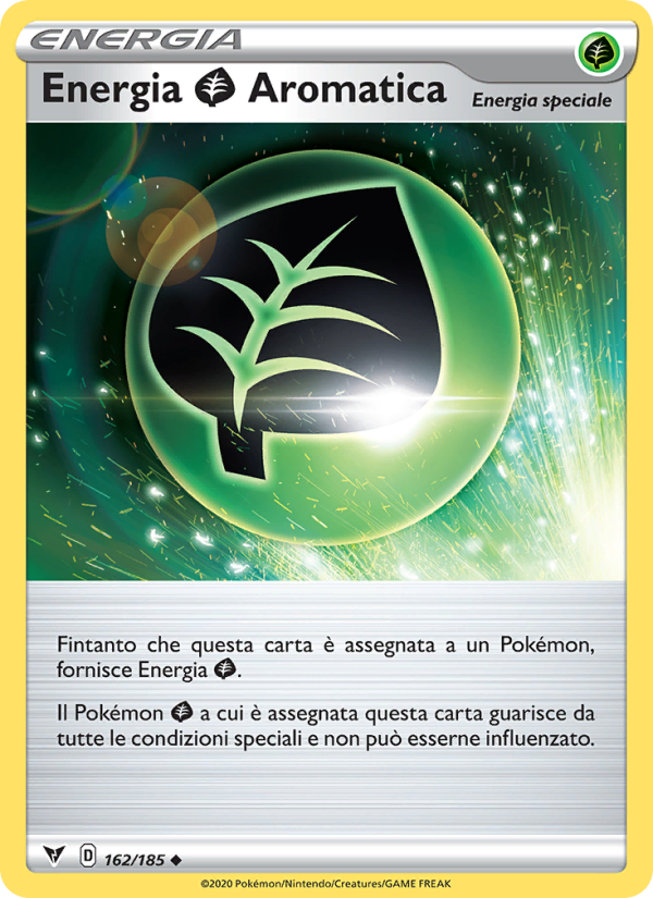 Energia Grass Aromatica 162/203 — Voltaggio Sfolgorante (Italian Pokémon TCG card)