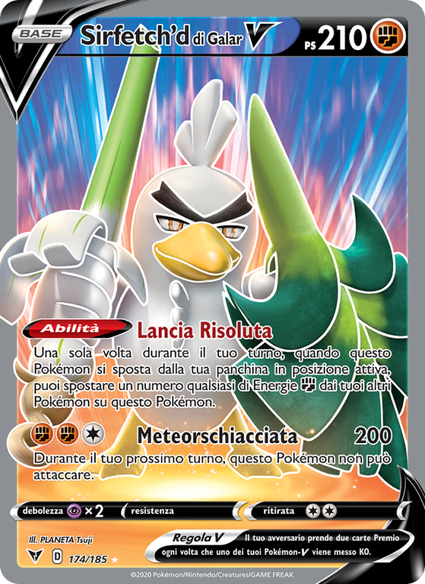 Sirfetch'd di Galar V 174/203 — Voltaggio Sfolgorante (Italian Pokémon TCG card)