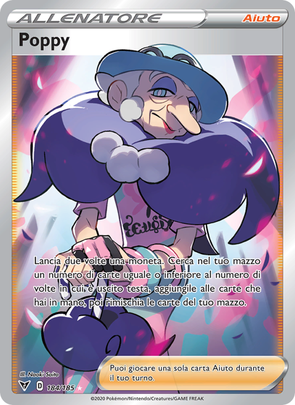 Poppy 184/203 — Voltaggio Sfolgorante (Italian Pokémon TCG card)
