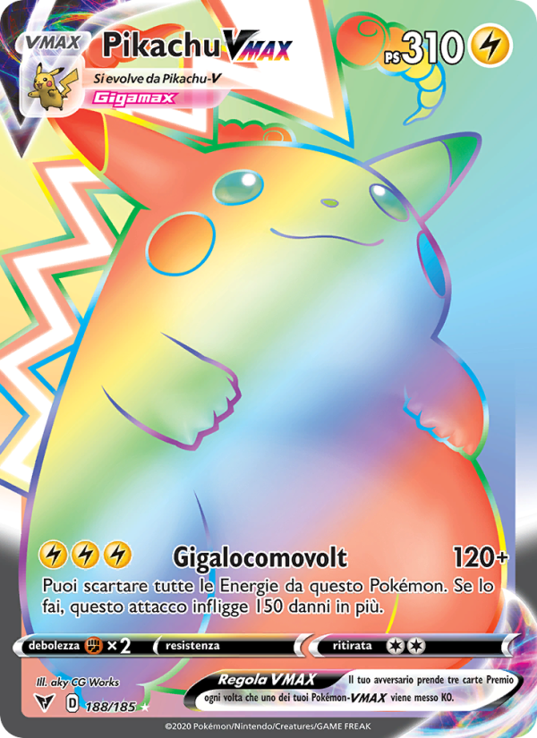 Pikachu VMAX 188/203 — Voltaggio Sfolgorante (Italian Pokémon TCG card)