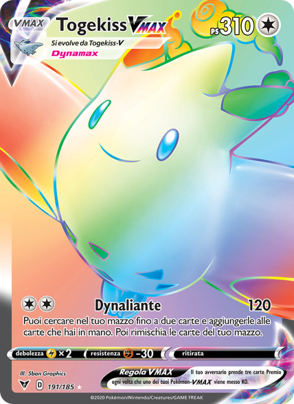 Togekiss VMAX 191/203 — Voltaggio Sfolgorante (Italian Pokémon TCG card)