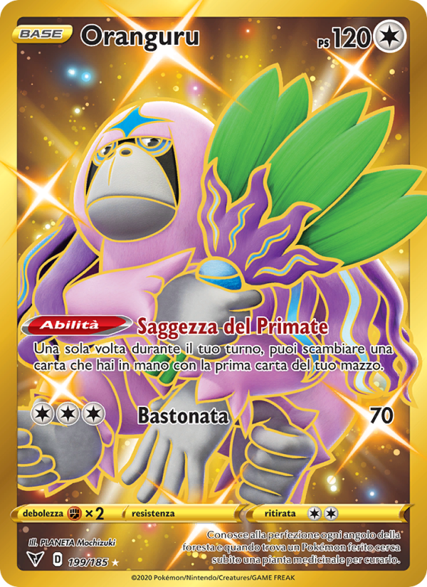 Oranguru 199/203 — Voltaggio Sfolgorante (Italian Pokémon TCG card)