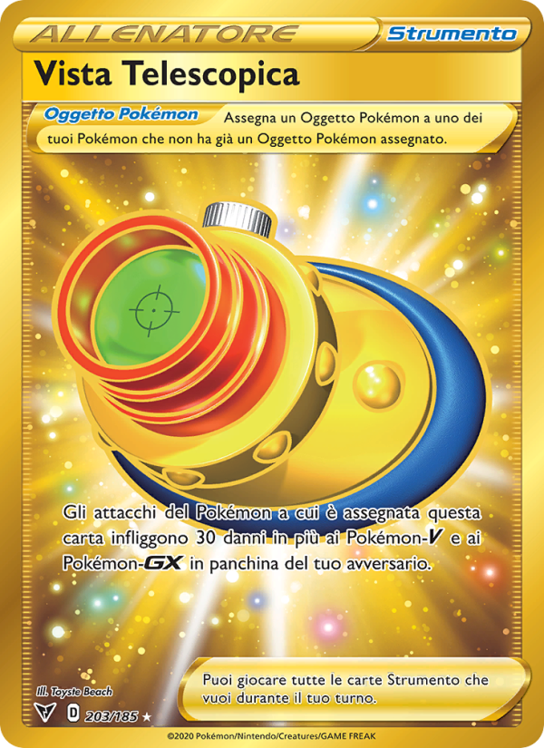 Vista Telescopica 203/203 — Voltaggio Sfolgorante (Italian Pokémon TCG card)
