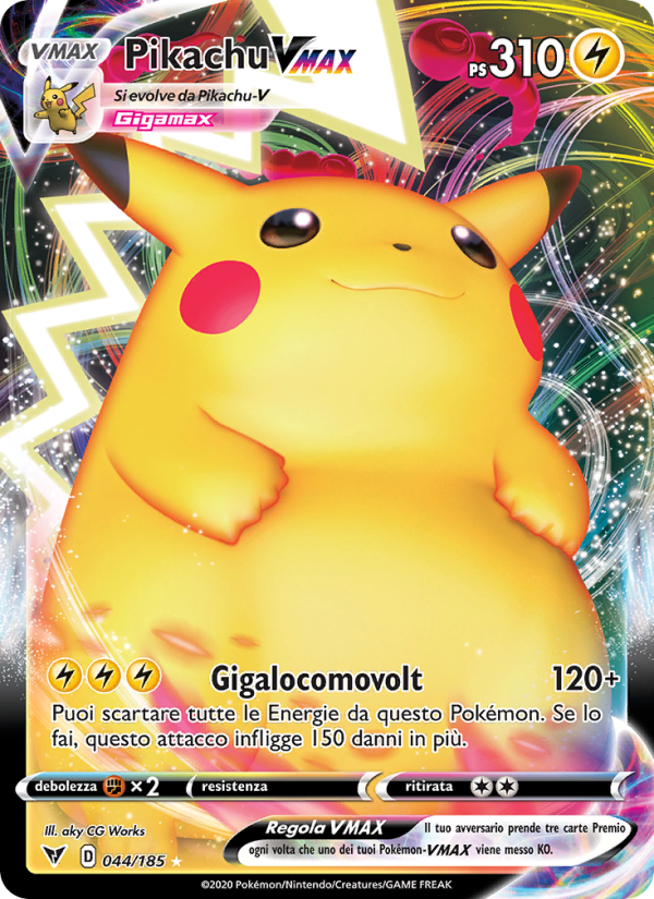 Pikachu VMAX 044/203 — Voltaggio Sfolgorante (Italian Pokémon TCG card)